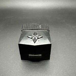 Vintage‎ Art Deco MCM Black Celluloid Plastic Ring Box Presentation Box